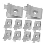 ULTECHNOVO 40pcs Shelf Clips, Shelf Bracket Clips Adjustable Supports Clip Pilaster Shelf Pegs, Heavy Duty Metal Shelving Brackets Clips for Kitchen Cabinet Bookcase