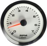 Sierra International 62561P White Premier Pro Electric Tachometer, 3"