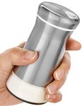 Salt Shaker or Pepper Shaker with Adjustable Pour Holes - Elegant Stainless Steel Spice Dispenser - Perfect for Himalayan, Table Salt, White and Black Pepper (Salt Shaker)