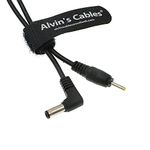 BMPCC DC Power-Cable for Blackmagic Design Pocket Cinema Camera Right Angle DC to 2.5 0.7mm DC 12V Cord 12inches| 30cm Alvin’s Cables
