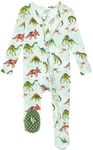 Posh Peanut Footie Zippered Baby Pajamas - 2 Way Zipper Sleepers with Designer Footie Grips - Baby Pajamas in Soft Viscose from Bamboo