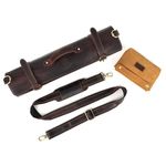 leather castle Full Grain Leather Chef Knife Roll | Large Capacity Portable Knife Storage | Premium Leather Chef Roll | 11 Slots for Knives & Accessories | Durable & Stylish Brown Chef Bag