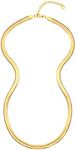 EMATU 18k Real Gold Plated Flat Sna