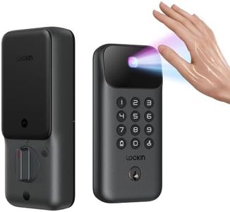 Lockin Veno Go Palm Vein Smart Lock with Built-in Wi-Fi & Matter, Keyless Entry Smart Deadbolt Door Lock, 5 Unlock Methods, ANSI Grade 3 Security, 7-Month Rechargeable Battery, IP53 Waterproof