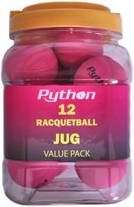 Python (Pink) Racquetballs (Super Fast w/Optimal Visibility)(Value Pack - 12 Ball Jug)