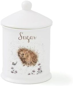 Wrendale by Royal Worcester Sugar Canister (Hedgehog), Bone China, Multi-Colour, 10.5 x 10.5 x 15.5 cm