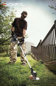 EVOKRYL Aero X1 Cordless Grass Trimmer – 21V Metal Blade, Lightweight, Black