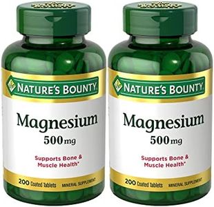 Nature's Bounty Magnesium By Nature's Bounty, 500mg Magnesium for Bone & Muscle Health, Twin Pack 400 Tablets, 400 Count