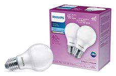 Philips 460741 Led 40W A19 Daylight (5000K) Non-Dimmable-2 Pack , white