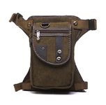 Xieben Canvas Drop Leg Bag for Men Women Motorcycle Bike Riding Cycling Multi-Purpose Thigh Waist Fanny Pack Travel Sports Fishing Hunting Hiking Camping Outdoors Coffee