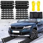 2024 Upgrade Emergency Devices 2 pcs Tire Traction Mats 39.3" (L) x 10.8" (W) , Portable for Snow, Ice, Mud, and Sand Used to Car, Truck, Van or Fleet Vehicle off road winter accessories (2PCS* 39in)