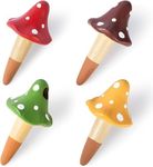 4Pcs Plant Watering Devices Mushroom Shaped Self Watering Spikes Automatic Plant Watering Globes Self Watering Stakes for Potted & Hanging Plants