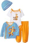 Disney Baby-Boys Tigger 4 Piece Gift Set, Navy/Orange/Multi, 3 Months