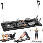 Shopster New 2026 Upgraded Pilates Reformer Board & Multifunctional Ab Core Trainer – Foldable Sliding Bodyboard with Automatic Rebound, Timer, and Elbow Support – Home Workout Equipment