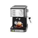 IBELL CF2950H Espresso Coffee Maker Machine - 20 Bars, 1200W, Foaming Milk Frother, Adjustable Pressure Knob & Temperature Gauge (Silver)