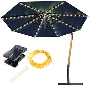 ANGMLN 1 Pack Patio Umbrella Lights Solar Powered Outdoor 8 Modes 112 LED Parasol String Light Waterproof Umbrella Pole Solar Lights for Patio Camping Tents