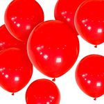 HYKJNBW 12 inch Red Party Balloons 50 pack Strong Thicken Red Helium Balloons for Valentine's Day, Happy Birthday, Kids Party, Weddings, Baby Shower Events Decorations Accessories