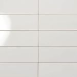 4"x12" Polished White Ceramic Subway Tile – 34 Pack, 11.33 Sq Ft Box – Premium Glossy Ceramic Wall Tile for Kitchen Backsplash, Bathroom Walls, Shower Surrounds, Fireplace, RV Remodel