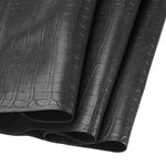 DMiotech Faux Leather Sheet 53 Inch x 36 Inch Alligator Black Crocodile Crocodile Pattern PU Leather Roll for Handmade DIY Craft Projects