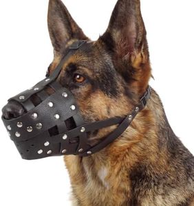 Pezluxe Pitbull Muzzle for Large Medium Dogs, Soft Breathable Dog Muzzle