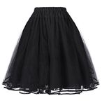 Belle Poque Vintage Retro Petticoat Underskirt for Prom Party Dress Black BP0229-1 S