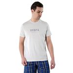 U.S. POLO ASSN. Mens Tri Blend Brand Print LE004 Lounge T-Shirt - Pack of 1 (LT.Grey M)