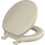 Mayfair 815EC 000 Removable Soft Toilet Seat That Will Never Loosen, Bone, Round