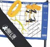 Park & Sun Sports Portable Outdoor Youth Volleyball Net System: Official USYVL with Adjustable Height Poles, Blue, One Size