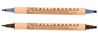 Zig MEMORY SYSTEM CALLIGRAPHY II SET OF 2 BLACK &SPLASH