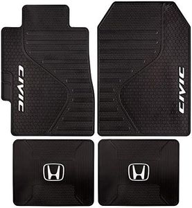 Plasticolor 008825ZX4 Compatable with Honda Civic 4 Piece Front and Rear Logo'd Floor Mats