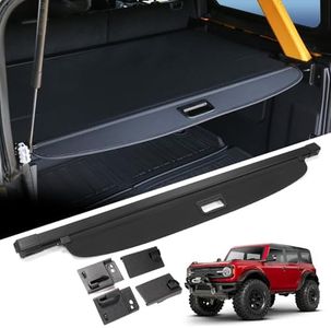 Mabett Upgrade Trunk Cargo Cover for Ford Bronco Accessories 2025 2024 2023 2022 2021 4-Door Retractable Rear Trunk Cargo Shade Cover Security Shield Shade(Not fit for Bronco Sport or Bronco 2-Door)