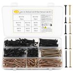 225 Pcs M3.5 M4 Screws for Wood Screws Assortment, Assorted Self Tapping Wood Screws Set, Cross Countersunk Flat Head Screws, Self Drilling Drywall Screws for Wood, Chipboard, Masonry, Door Hinges