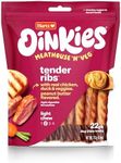 Hartz Oinkies Tender Ribs with Real Chicken, Duck & Veggies, Peanut Butter Flavored Rawhide-Free Dog Treats, Highly Digestible Dog Chews, 22 Count