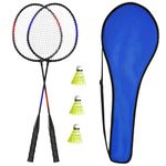 KH 2-4 Player Badminton Rackets Set for Adults Kids,Family Back Garden Sports Games,Racquets,Shuttlecocks & Carry Bag Included