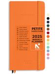 NEORAH - 2025 DATED - WEEKLY PLANNER - Accomplish Petite - Includes Yearly | Monthly | Weekly + Notes Layout with 12 Month Budget Tracker | Habit Tracker Wheel | Gratitude Journal - Track Goals , Accomplishments | Things to Do | Passion | Password Log | Track Birthday Anniversary | Extra Notes | 2025 Productivity Planner Diary with Dates - Planner for Work & Study (Size 21.0 x 10.5cm) | Dated Weekly Planner-HARDCOVER (ORANGE) [STICKERS SOLD SEPERATELY]