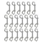 Metal Double Ended Bolt Snap Trigger Chain Diving Clips for Water Bucket Pet Feed Bucket Agricultural Equine Home Dog Leash Garage Use (4" (10cm), 20 Pack)