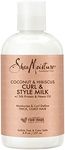 SheaMoisture Fair Trade Sulfate Free Coconut Hibiscus Curl & Style Milk with Silk Protein & Neem Oil For Thick, Defined, Curly Hair 8 oz