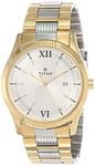 Titan Karishma Stainless Steel Analog Silver Dial Men's Watch-Nl1739Bm01/Np1739Bm01