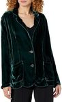 Velvet by Graham & Spencer Women's Kyla Silk Velvet Blazer, Cavern, Large