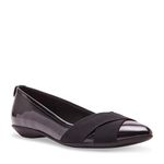 Anne Klein Women's Oalise Ballet Flat, Black Patent, 8