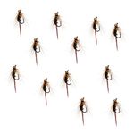 IVELECT 1 Dozen Prince Nymph Bead Head Fly Fishing Flies Artificial Bumble Bee Flies Fishing Lures