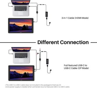 HUION KAMVAS 22 Drawing Tablet – 21.5" Pen Display for Artists