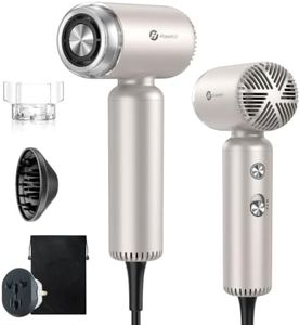 slopehill Dual Voltage Travel Hair Dryer with Diffuser, Ionic, 1500W, Gold