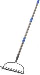 Garden Rake, 5 FT Metal Rake for La