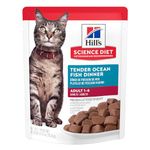 Hill's Science Diet Adult Canned Cat Food, Ocean Fish, 2.8 Oz Pouch, 24 Pack