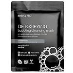 BEAUTYPRO DETOXIFYING & Cleansing Bubble Mask | Packed Full of Natural Ingredients | Activated Charcoal Sheet Mask with AHA Complex | Intense Deep Pore Cleansing Mask | Blackhead Remover Mask |