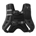 Z ZELUS Weighted Vest Adjustable 6LB, 12LB, 16LB, 20LB Weights Included (Black, 20lbs)