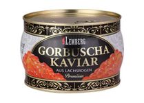 400g GORBUSHA CAVIAR SALMON PINK RED KAVIAR IKRA. At our LOW PRICES you can afford real CAVIAR by the SPOONFUL!