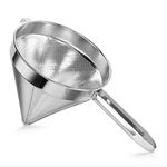 New Star Foodservice 34158 China Cap/Chinois Strainer, 18/8 Stainless Steel, 12-Inch, 3mm Coarse Perforations