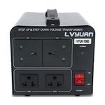 LVYUAN VTUK-1000 220V - 110V Step Up & Step Down Voltage Transformer Converter UK to US & US to UK Dual 110V & 220V outlets